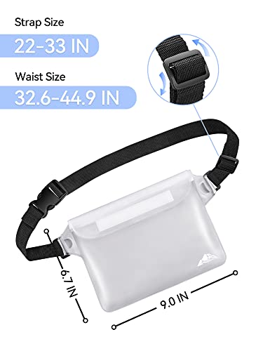 2 Pack Waterproof Fanny Pack Pouch Dry Bag for Phone Passport Purse (2 Count)