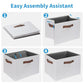 6 Pack Large Fabric Storage Bins with Handles