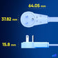 25 Ft UL 360° Rotating Flat Plug Extension Cord (25 Foot)
