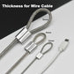 10 Pcs 5mm Wire 12 inch Vinyl Coated Stainless Steel Cable with Loops Short Wire Rope Lanyard Lock Security Chain Link for Outdoor Gates (10 Count)