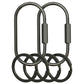 Key Chain Brass Key Rings 2 Pack Screw Lock Key Organizer with 4 Rings Carabiner Keychain Clip for Men and Women (2 Count)
