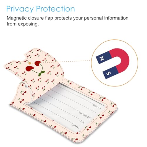 Luggage Tags Privacy Cover ID Label for Travel Bag Suitcase (2 Count)