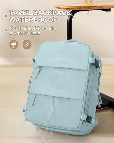 Large Travel Backpack Carry On for Women Man Gym Backpacks with Laptop Compartment Mochila de Viaje Teacher Personal Item Backpack Rucksack Airplane Accessories Must Haves Blue