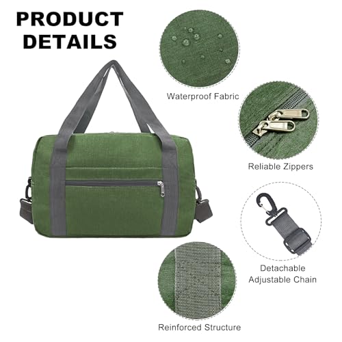 15 Inch Small Carry On Bags for Airplanes Spirit Airlines Personal Item Bag Underseat Foldable Travel Duffle Gym Bags for Women Men