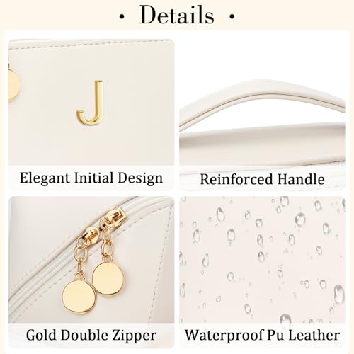 Initial Makeup Bag Personalized Gift for Women Teen Girls