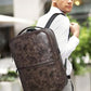 Vegan Leather Laptop Backpack for Women and Men Fits 16 Inch Laptop