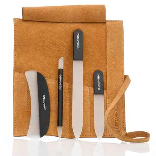 Czech Black Crystal Glass Nail File Set
