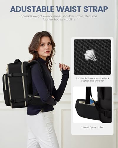 40L Travel Backpack with Waist Strap