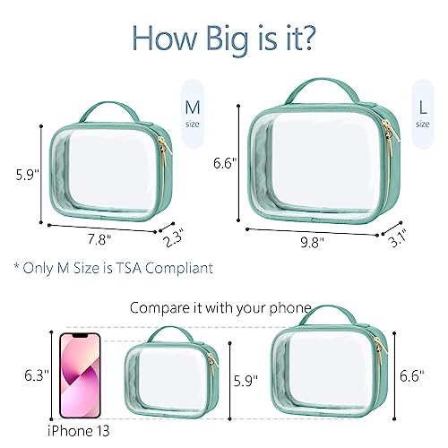Clear Makeup Bag Travel (2 Count)