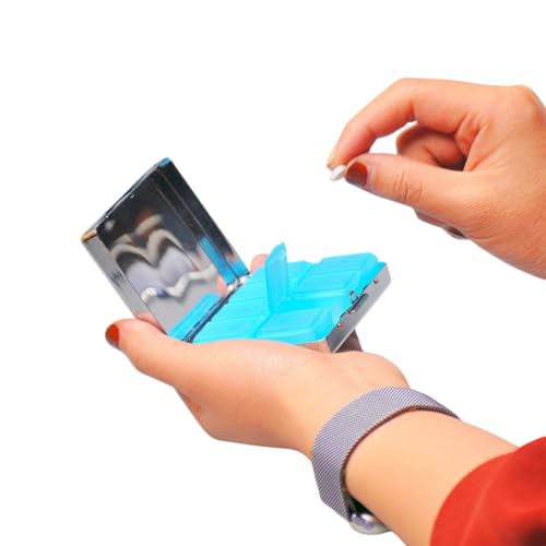 Cute and Portable Metal Pill Organizer (8 Count)