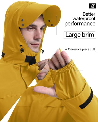 Rain Suit Waterproof Breathable Lightweight 2 (2 Count)