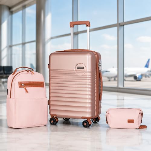 Carry On Luggage 22x14x9 Airline Approved Suitcase with Wheels