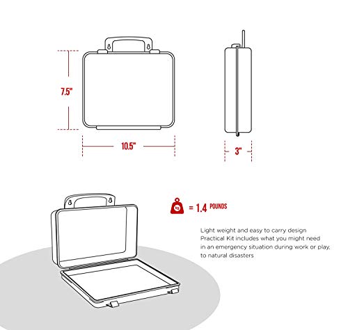 KC 25PP 25 Person Compact First Aid Kit with 157 Pieces Emergency Medical Supplies