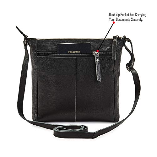 Small Soft Pebbled Real Leather Women Crossbody Handbags & Purses