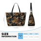 Beach Bag for Women Cheetah Print Beach Tote Bag Waterproof Sandproof Large Bags with Zipper Big Capacity for Travel