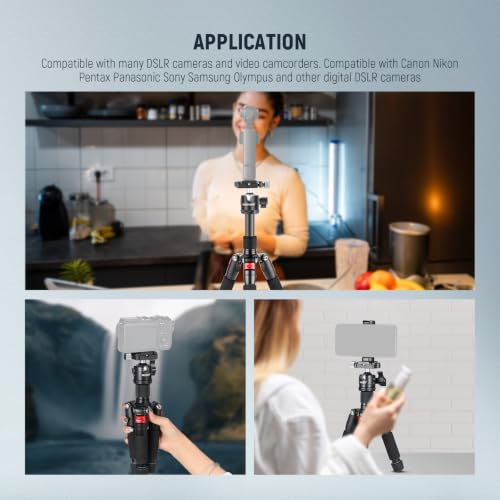Mini Desk Camera Tripod with Cell Phone Holder