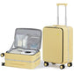 20 Inch Carry On Luggage 22x14x9 Airline Approved PC Hard Shell Suitcase Top Opening Aluminum Frame Travel Suitcases with Wheels