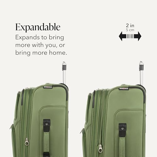 Sion Softside Expandable Spinner Luggage Durable Lightweight Travel Suitcase
