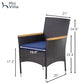 High Back Wicker Patio Dining Chairs Set of 4 (4 Count)