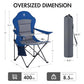 Folding Camping Chair with High Back Padded 2 Pack Oversized Portable Lawn Chairs Lightweight Sturdy Steel Foldable Outdoor Camp Chair for Adults (2 Count)