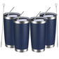 20oz Tumbler 4 Pack Double Wall Vacuum Insulated Travel Mug Bulk (4 Count)