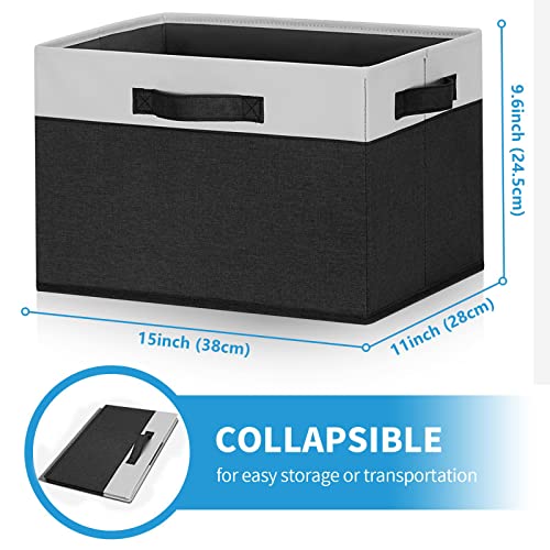 Large Storage Baskets for Shelves 3 Pack (3 Count)