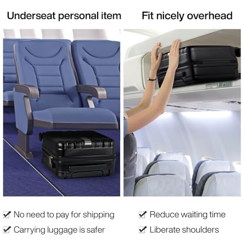 16 Inch Underseat Carry on Suitcases with Wheels