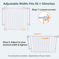 35.1 55" Extra Wide No Bottom Bar Baby Gate & Dog Gate for Stairs