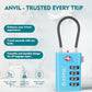 TSA Approved Luggage Locks with Search Alert Indicator (4 Count)
