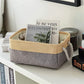 Decorative Basket Rectangular Fabric Storage Bin Organizer Basket with Handles for Clothes Storage