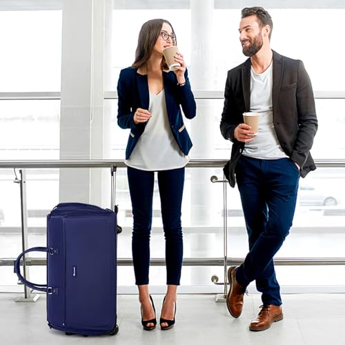 3-in-1 Rolling Garment Duffle Bag with Wheels, 25in Blue