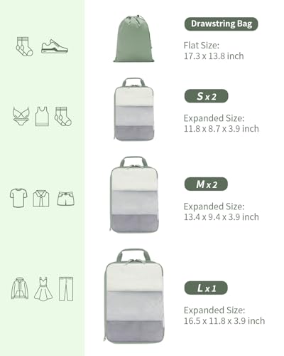 6 Set Compression Packing Cubes (6 Count)