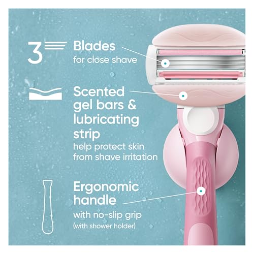 ComfortGlide White Tea Women's Razor 1 Handle + 4 Blade Refills (5 Count)