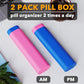 2 Pack Pill Organizer Box 7 Day