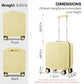 Underseat Carry on Luggage 16 Inch Hardshell PC Suitcase with Spinner Wheels TSA Lock for Travel
