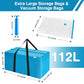 Extra Large Moving Bags Heavy Duty Space Saver Vacuum Storage Bag Vacuum Seal bags for Clothing Travel Packing bag Blue Bag for Moving Vaccine Sealed Blue Storage Bags