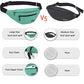 Large Green Crossbody Fanny Pack Belt Bag for Women Men Passport Bag