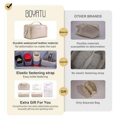 Travel Makeup Bag Organizer Cosmetic Bag (3 Count)