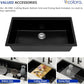 32 inches Granite Composite Kitchen Sink Workstation Black Undermount Single Bowl Large Kitchen Sink 32"W x 19"D x 10"H