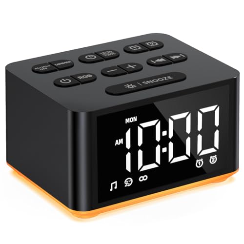 3-in-1 Sound Machine White Noise Machine Dual Alarms 12 Color Night Lights 30 Soothing Sounds 15 Wake Up Sounds 32 Volume for Baby Adults Kids Sleep Timer Memory Function Backup Battery Alarm Clock