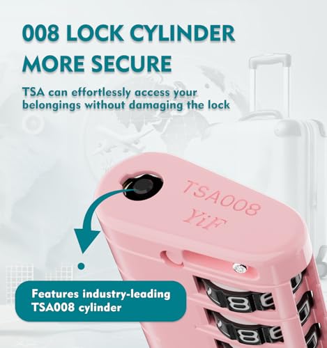 TSA Approved Luggage Locks with Search Alert Indicator (3 Count)
