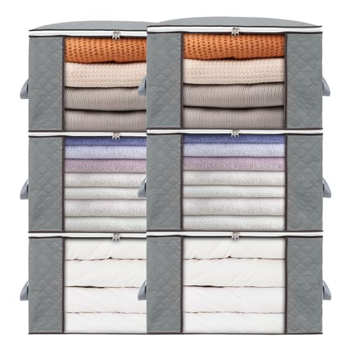 6 Pack Closet Organizers and Storage Containers (6 Count)