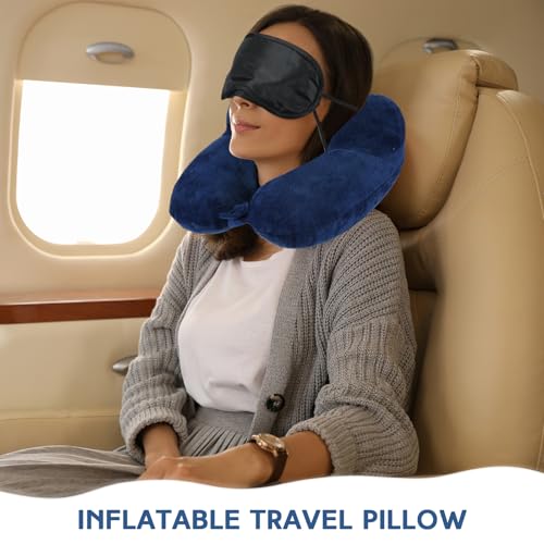 2 Inflatable Neck Pillow Airplane Travel (2 Count)