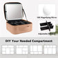 Travel Makeup Bag with LED Mirror and 10x magnifying glass with 3 Lighted Settings