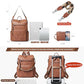 Vegan Leather Laptop Backpack for Women 15.6 inch Work Backpack Fashion Travel Backpack Purse for Travel College Work