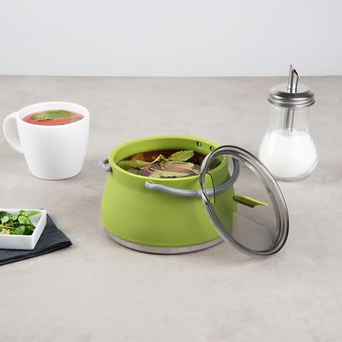 1L Green Silicone Collapsible Kettle (20 Count)