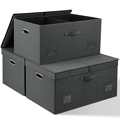 75 Quarts Extra Large Decorative Storage Bins with Lids (3 Count)
