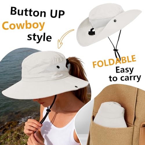 Women's Ponytail Safari Sun Hat