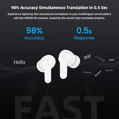 M3 Offline AI Translator Earbuds Support 144 Languages & Accents Translation Two