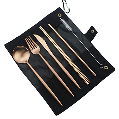 Luxury Rose Gold Matte Portable 18